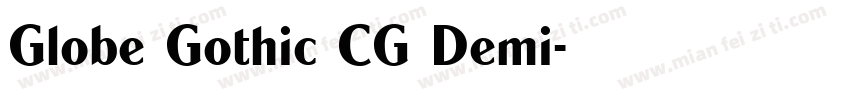 Globe Gothic CG Demi字体转换